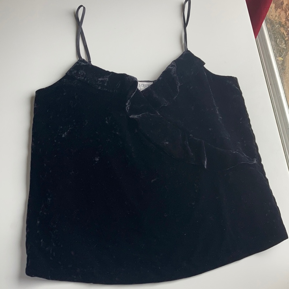 J Crew velvet shell